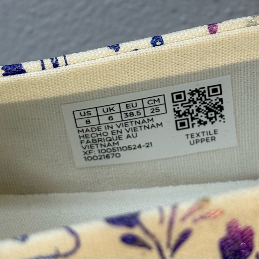 Toms Multicolor Unicorn Flower Metallic Patterned Women's Flats size 8 - Picture 10 of 11